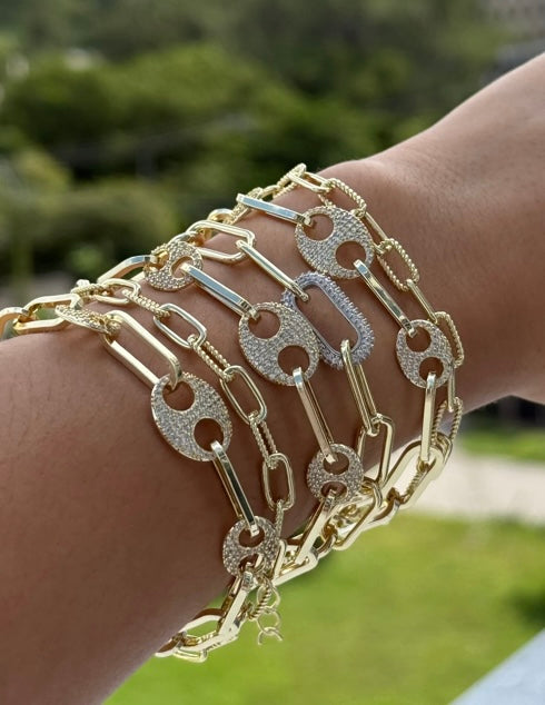 Paperclip Rope Chain Bracelet