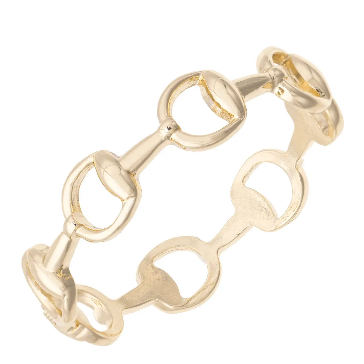 Gold Bit Bangle Bracelet
