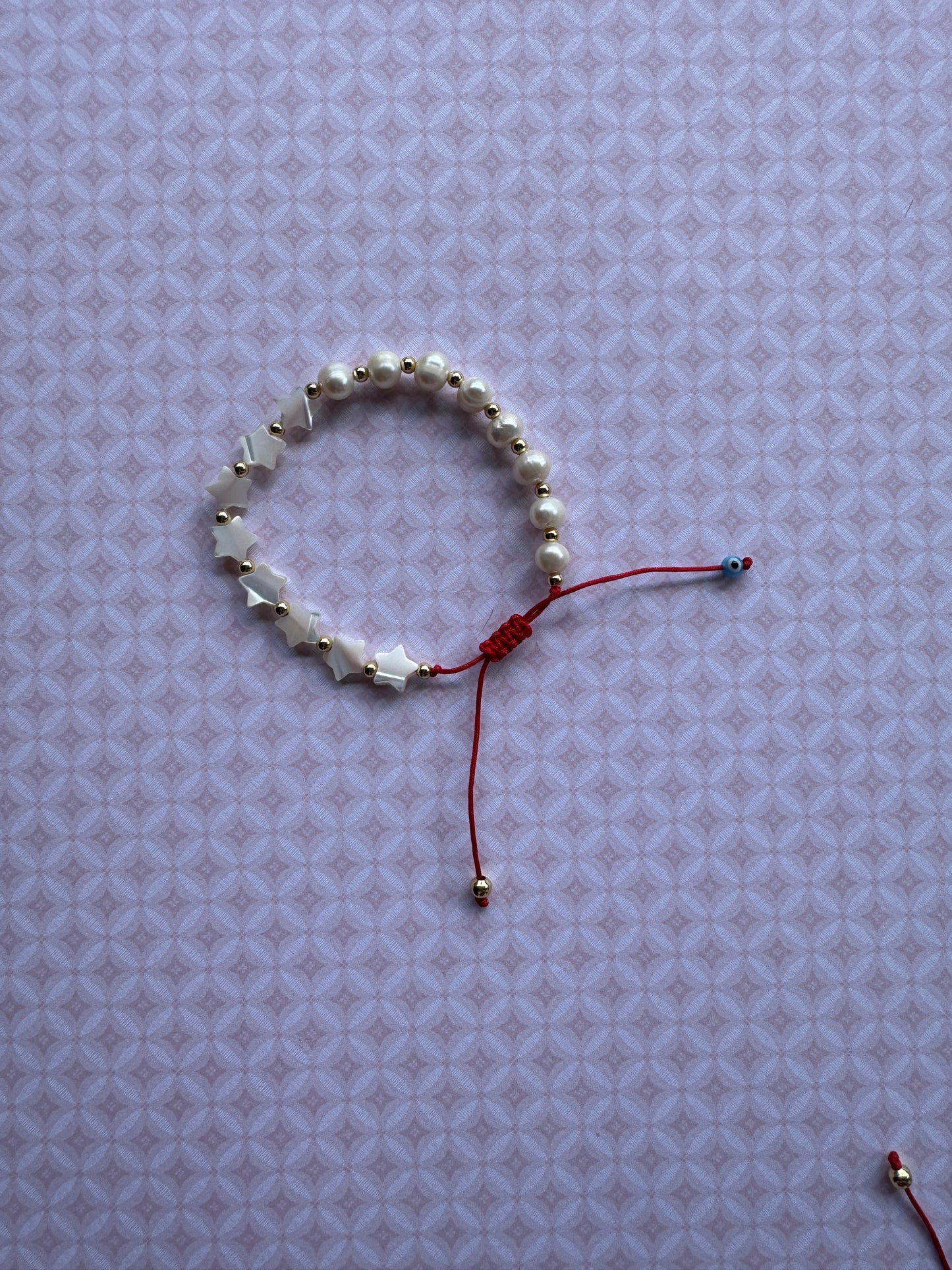 Pearl Heart and Star Bracelet