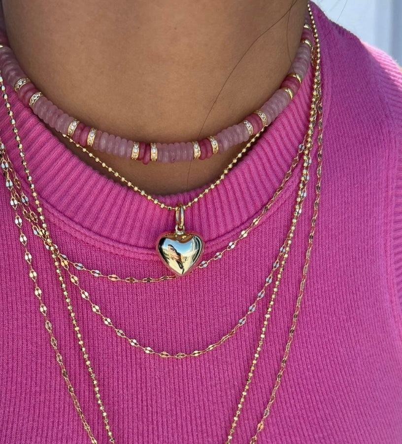 Rondelle Gemstone Necklace
