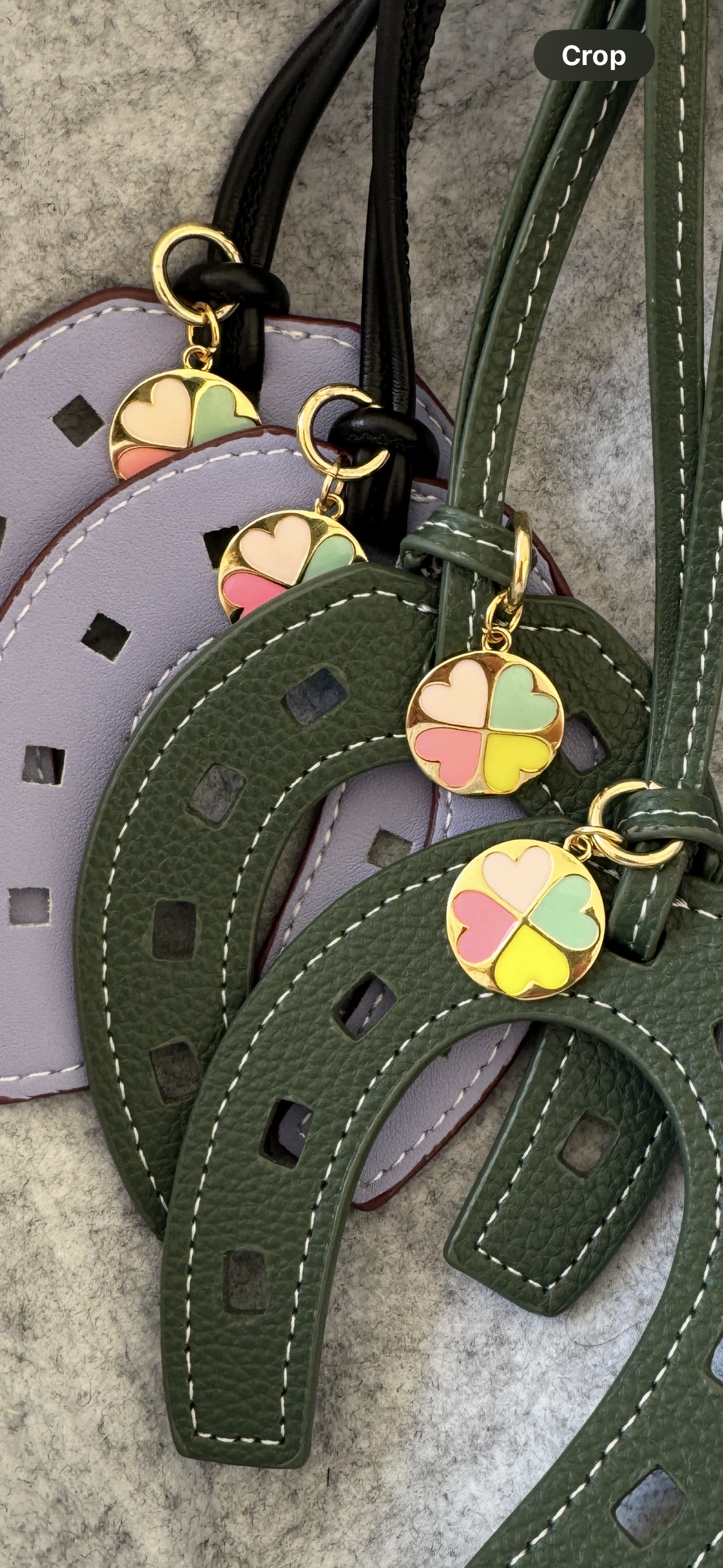 Leather Horseshoe Bag Charm