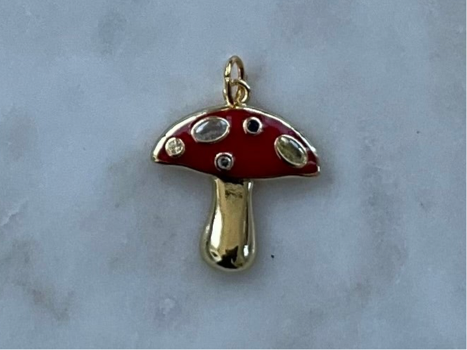 Large Enamel Mushroom