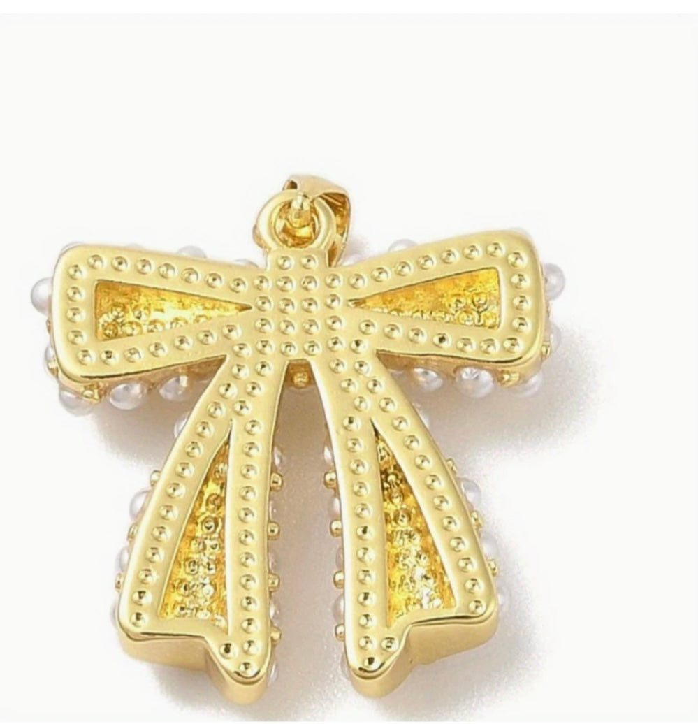 Pearl Bow Charm