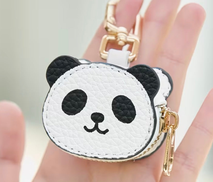 Leather Panda Bag Charm