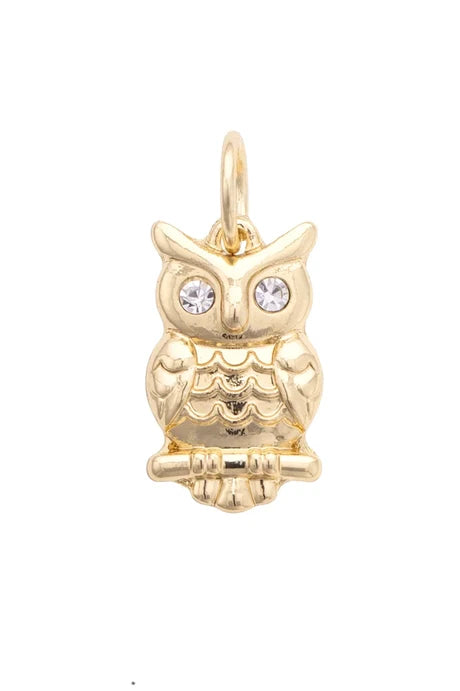 Gold Owl Charm