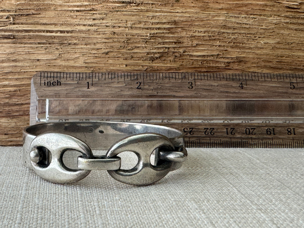 Vintage Sterling Silver Mariner Link Bracelet