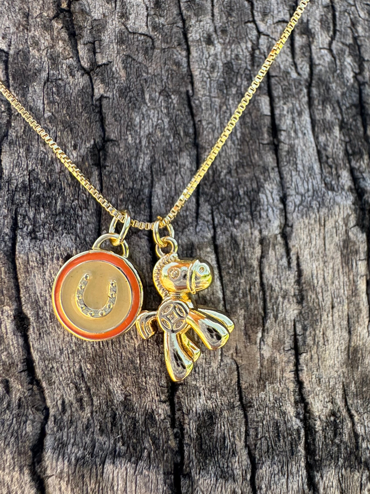 Mini Enamel Horseshoe Charm