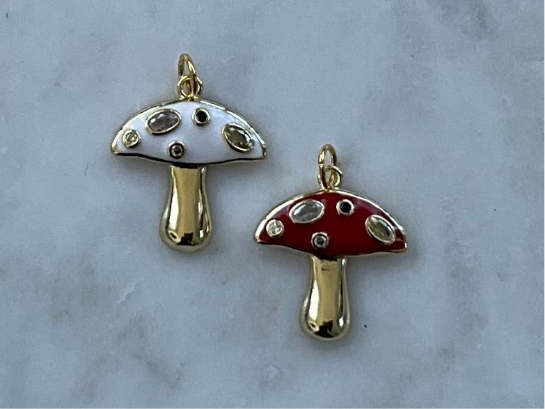 Large Enamel Mushroom