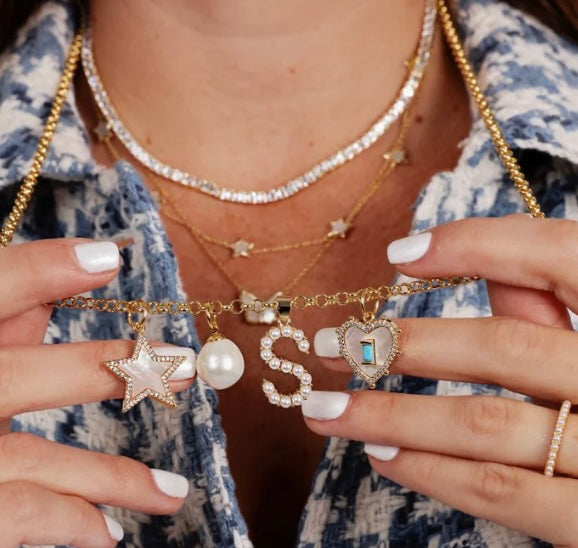 Large Pearl Initials