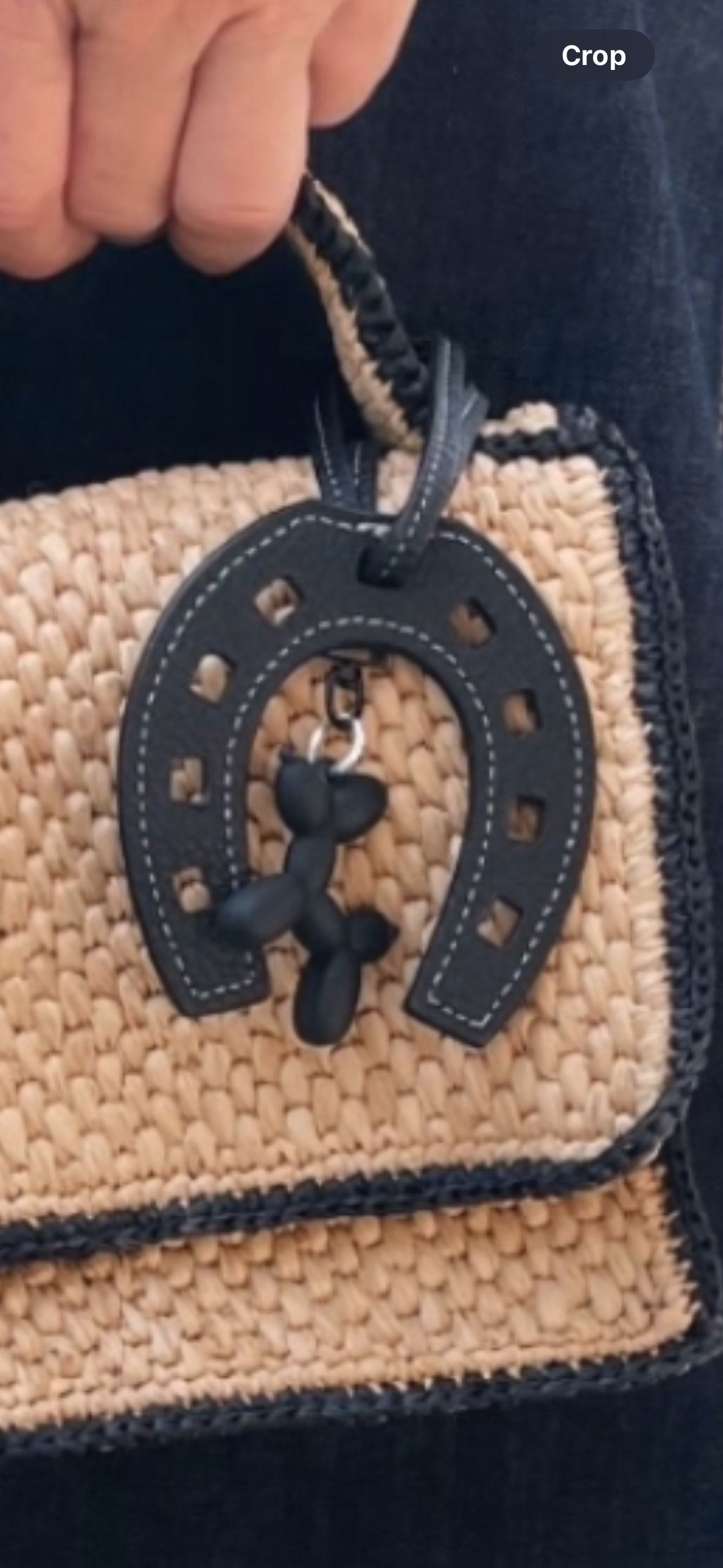 Leather Horseshoe Bag Charm