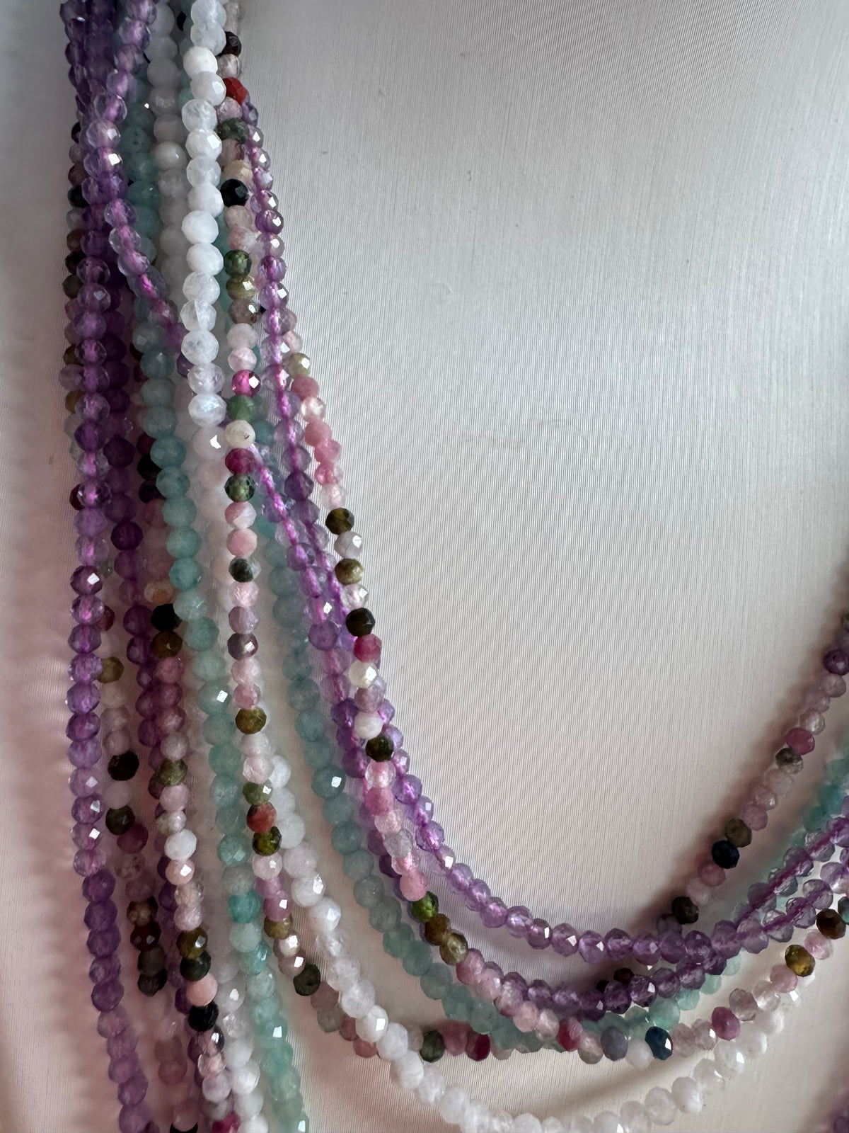 Petite Long Gemstone Necklace