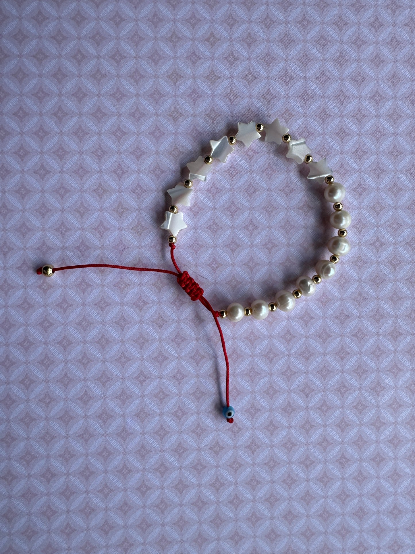 Pearl Heart and Star Bracelet