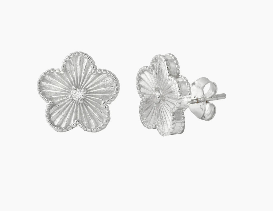 Fluted Flower Earrings