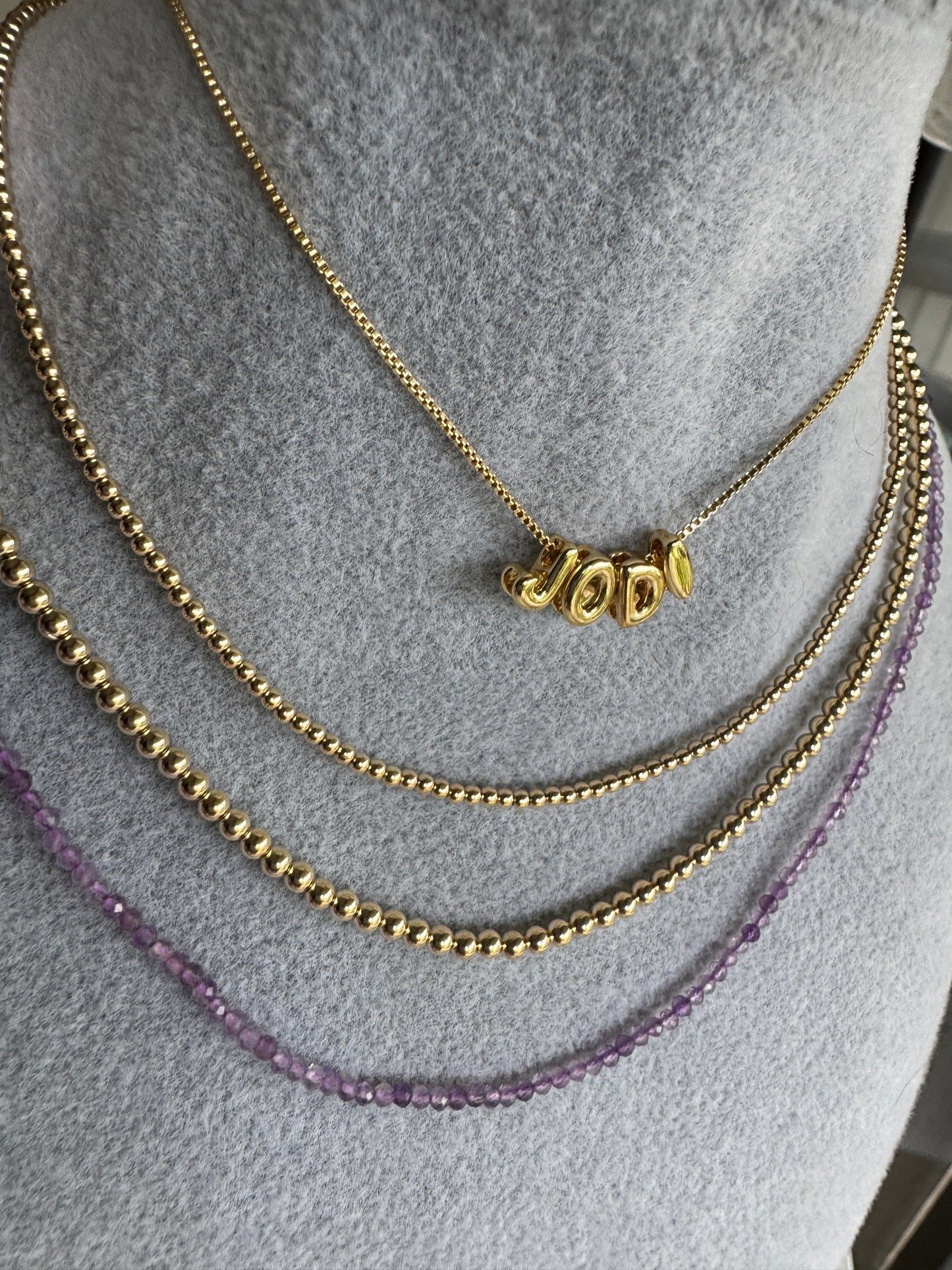 Gold Beaded Necklaces