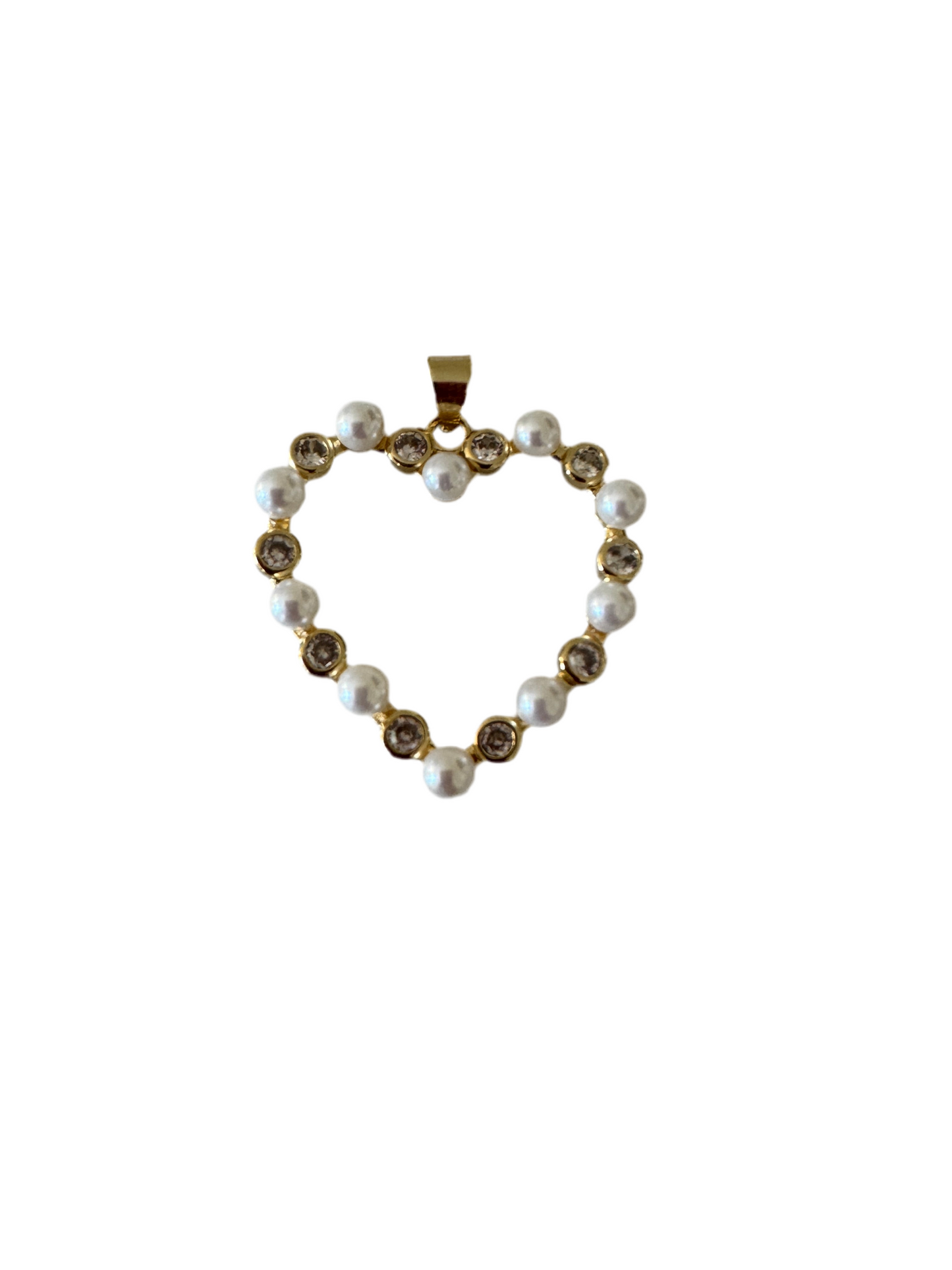 Pearl and Crystal Heart