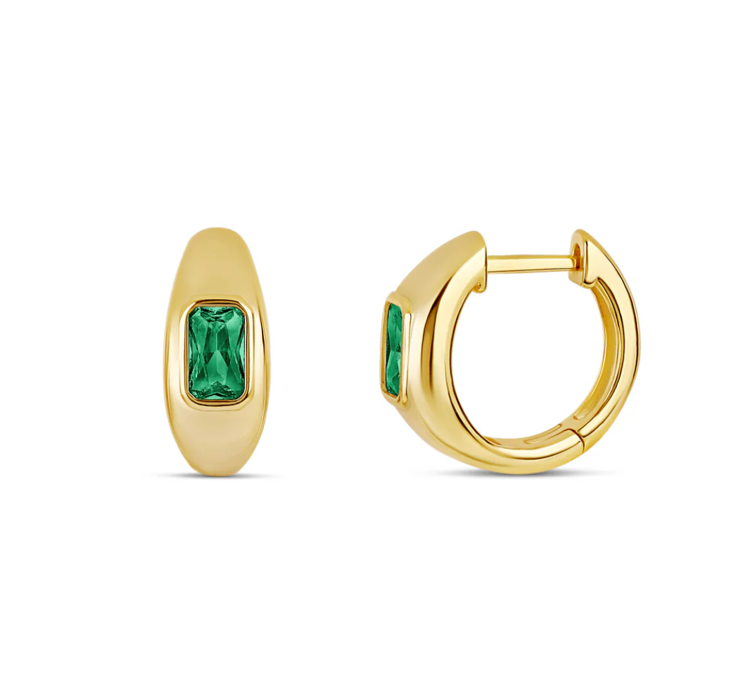Gemstone Huggies