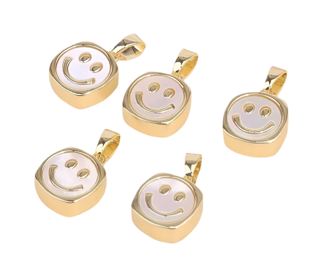 Mother of Pearl Smiley Face