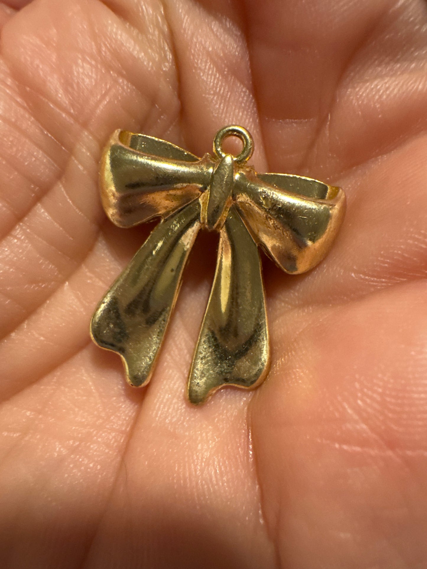 Large Gold Bow Charm