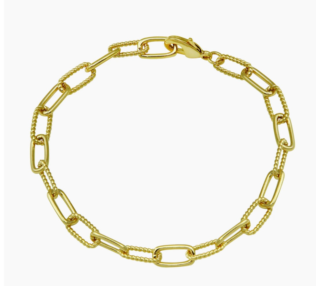 Paperclip Rope Chain Bracelet