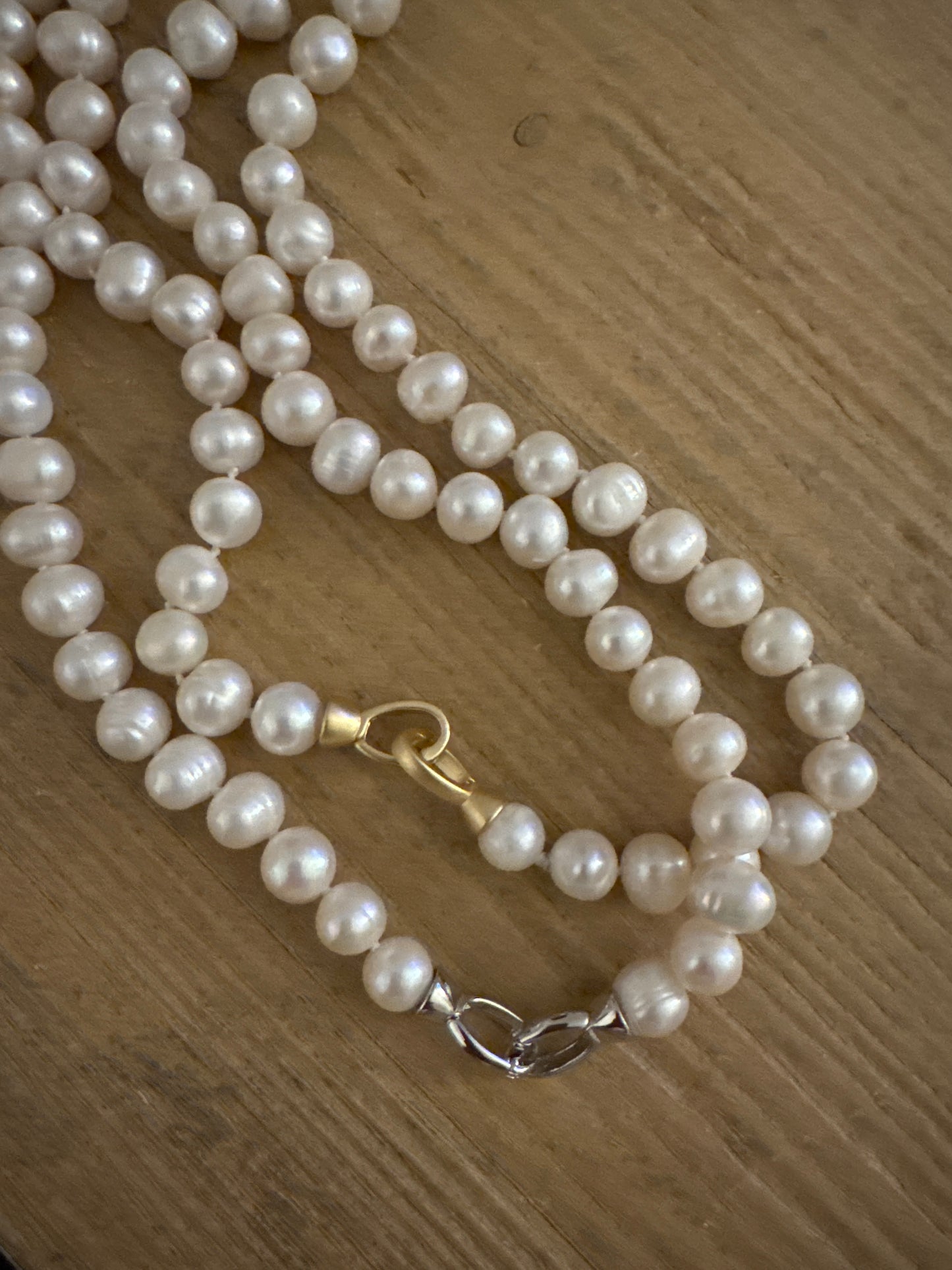 Hand Knotted Pearl Necklace