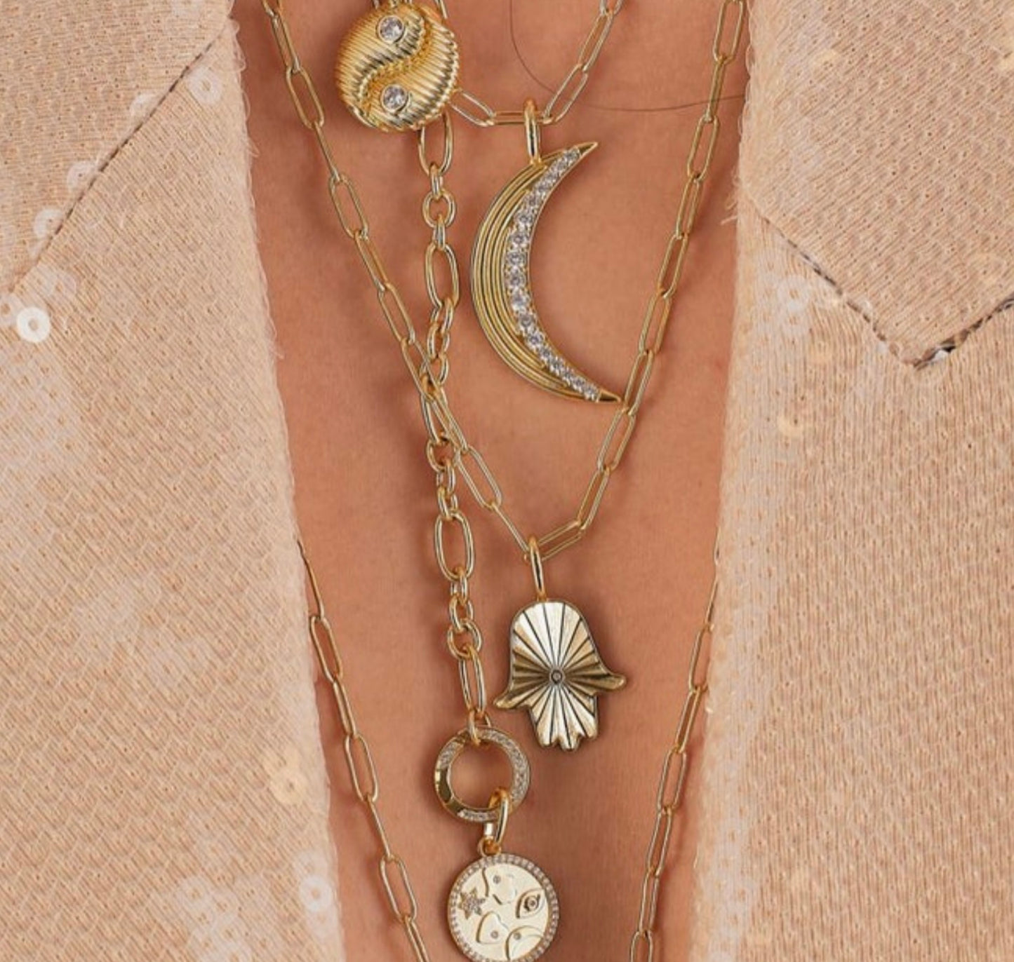 Pave Push Clasp Lariat