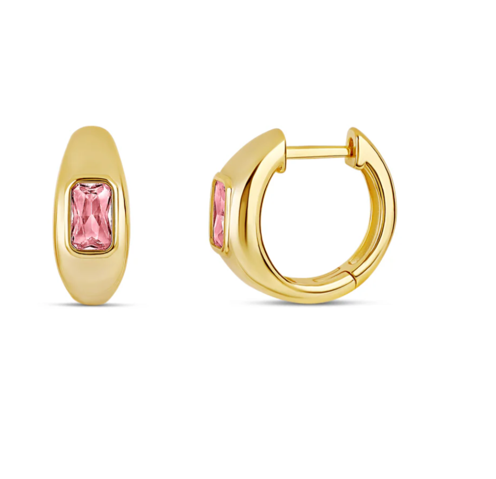 Gemstone Huggies