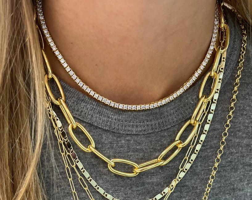 Chunky Oval Link Chain Necklace