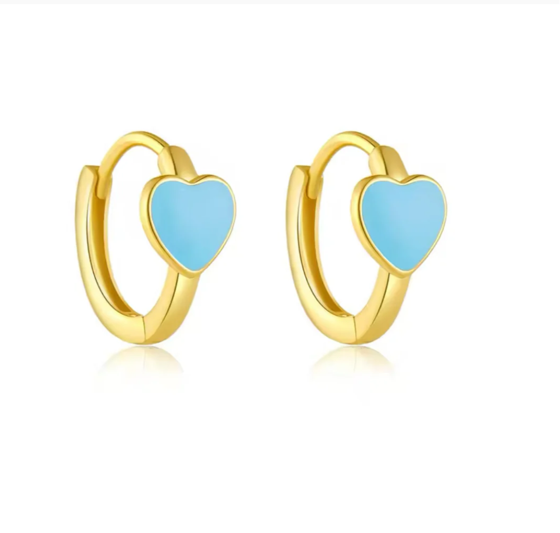 Petite Heart Huggies Turquoise