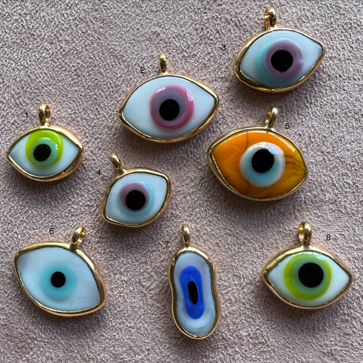 Hand Painted Glass Eye Charm