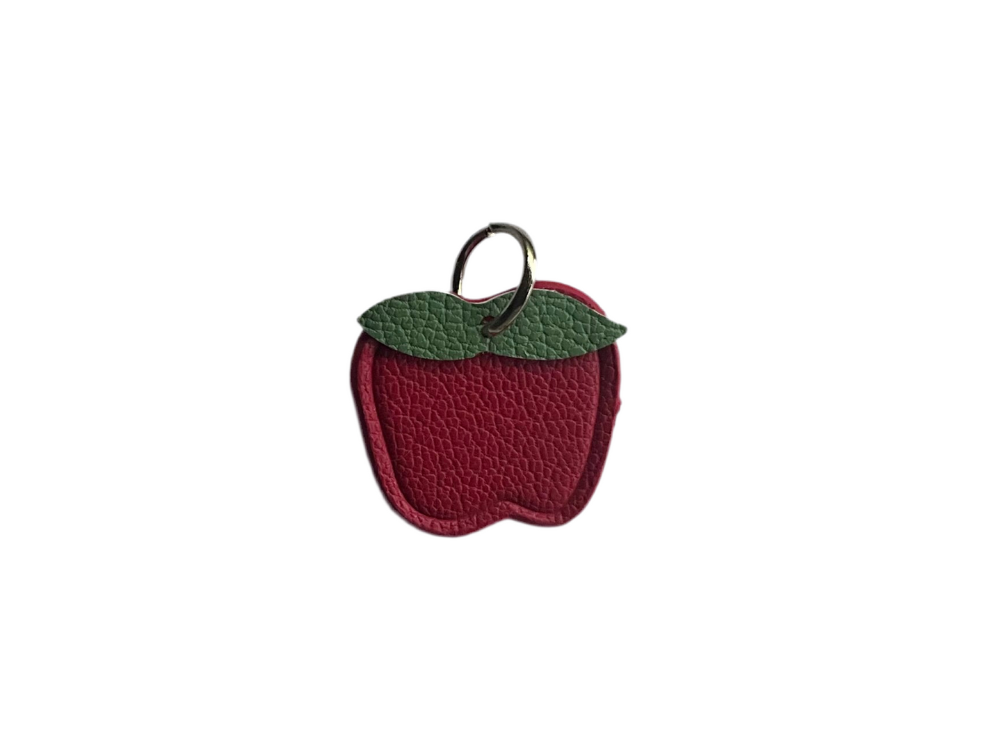 Leather Apple Charm