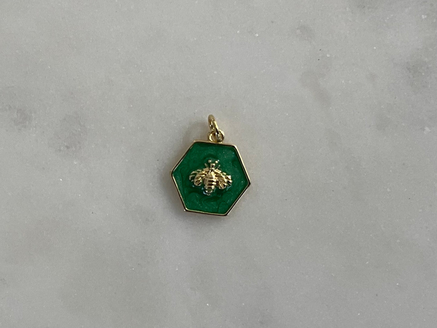 Green Enamel Bee