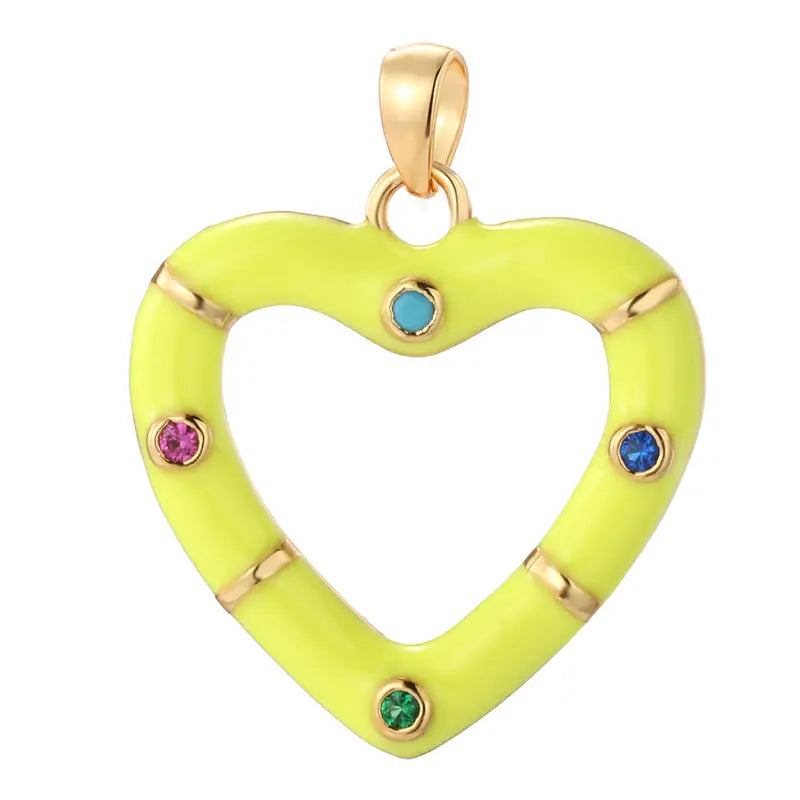 Open Enamel Hearts