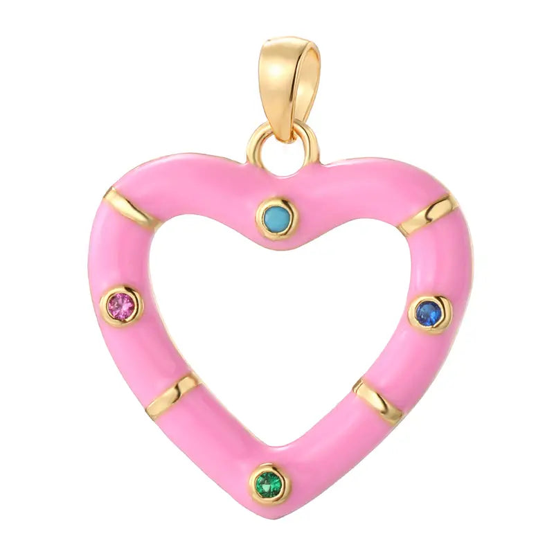 Open Enamel Hearts
