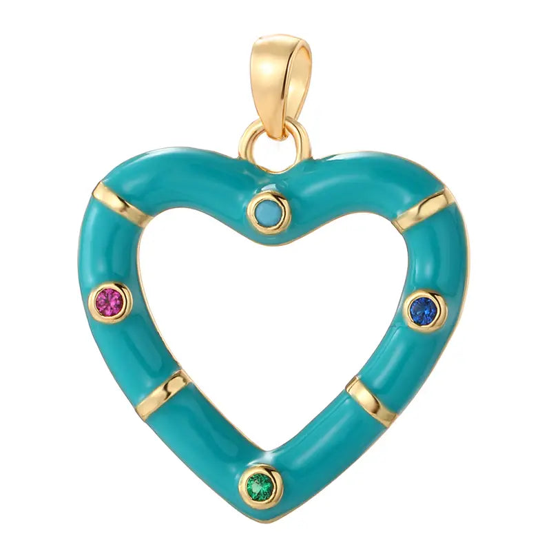 Open Enamel Hearts