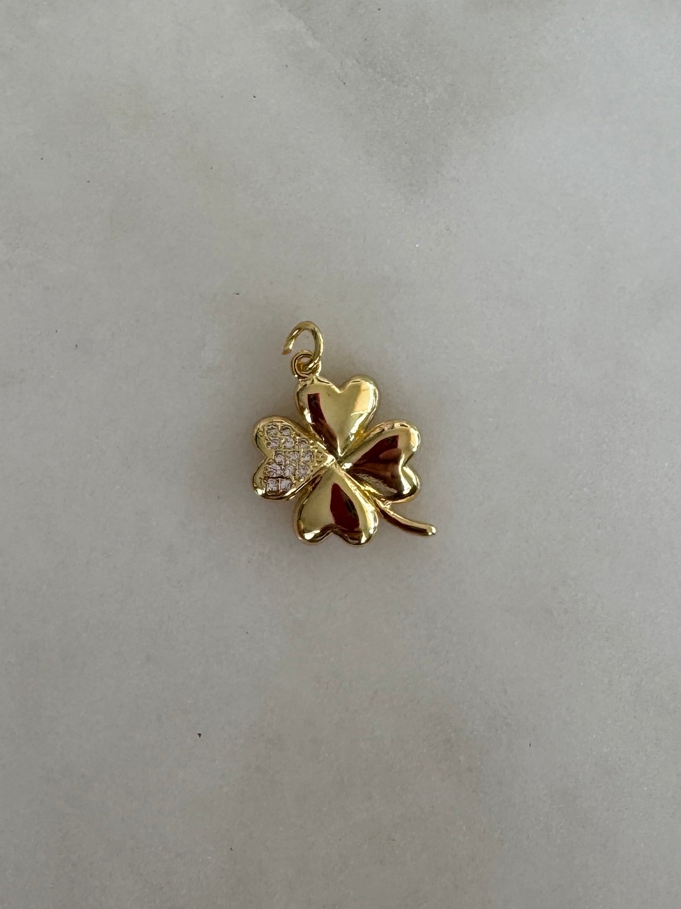Mini CZ Clover Charm