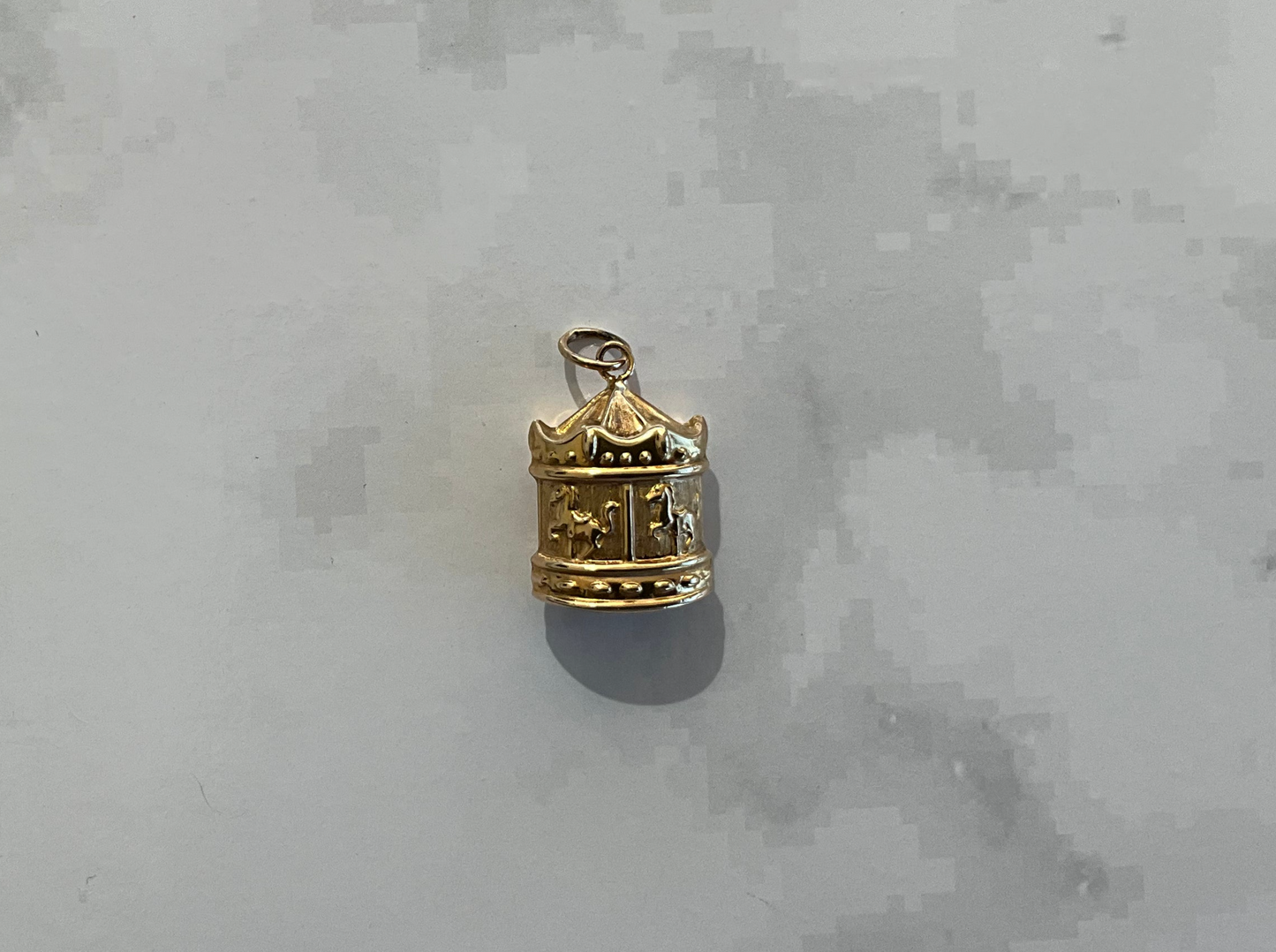 Vintage English 9K Gold Carousel Horse Charm (1960s)