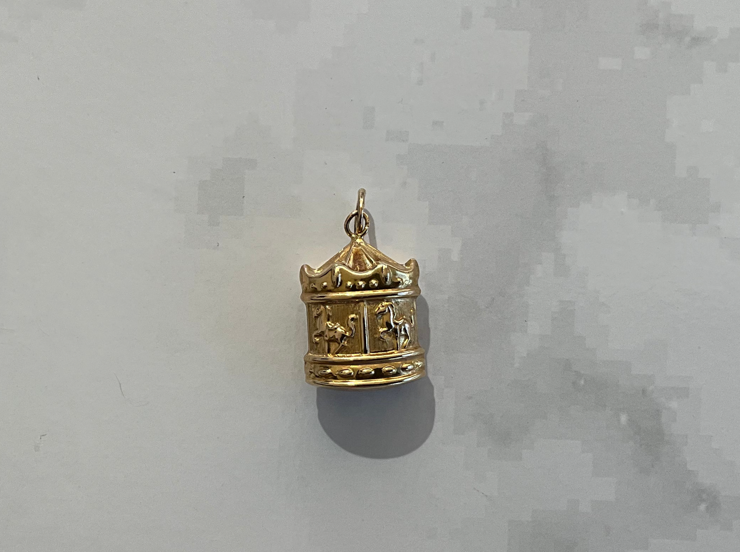 Vintage English 9K Gold Carousel Horse Charm (1960s)