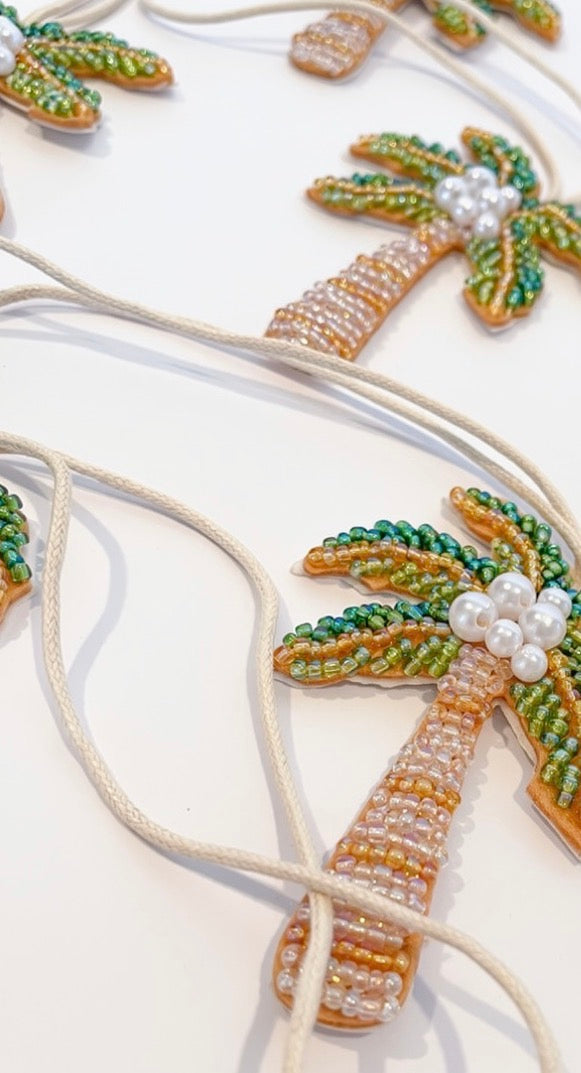 Beaded Palm Tree Bag Charm