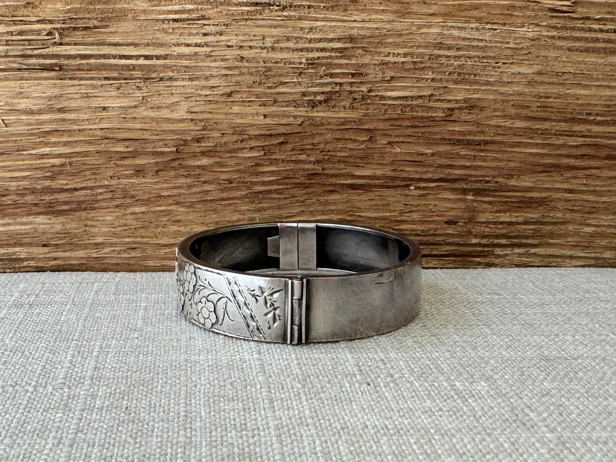 Vintage Sterling Silver 1890’s Horseshoe Bangle Bracelet