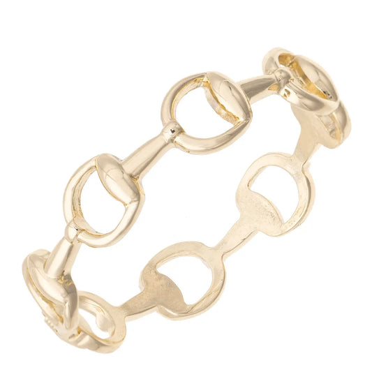 Gold Bit Bangle Bracelet