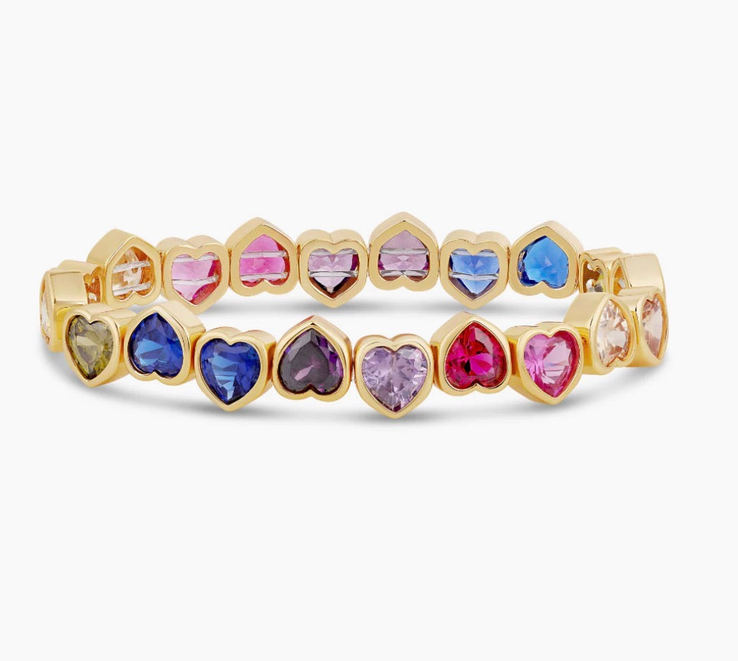 Large Heart Stretch Bracelets