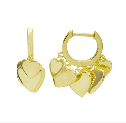 Hanging Hearts Huggies Gold