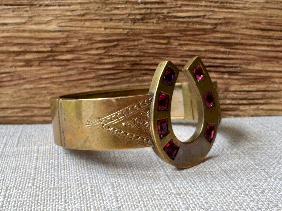 Vintage Horse Shoe Bangle Bracelet