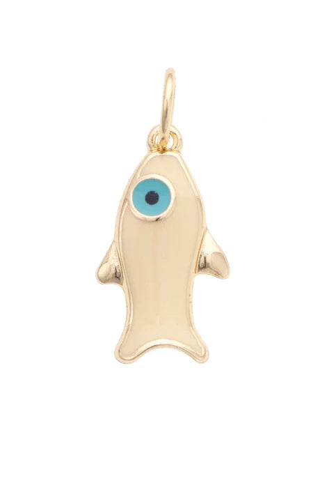 Enamel Fish with Evil Eye