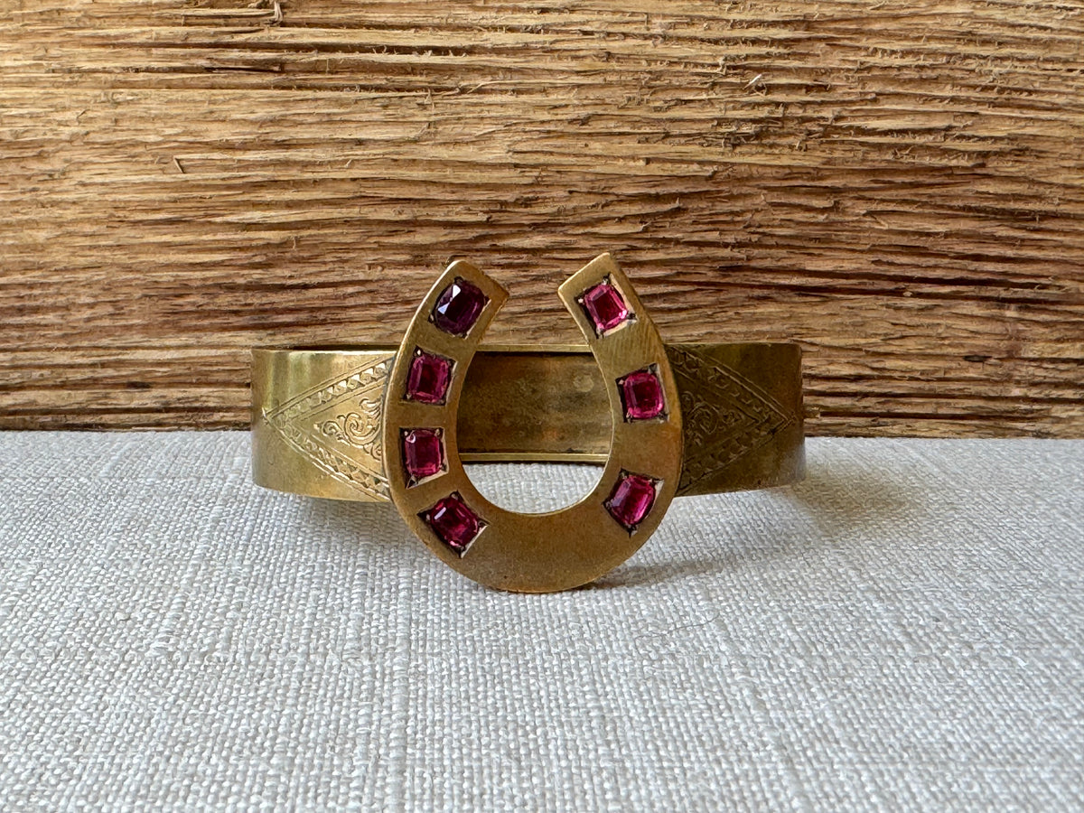 Vintage Horse Shoe Bangle Bracelet