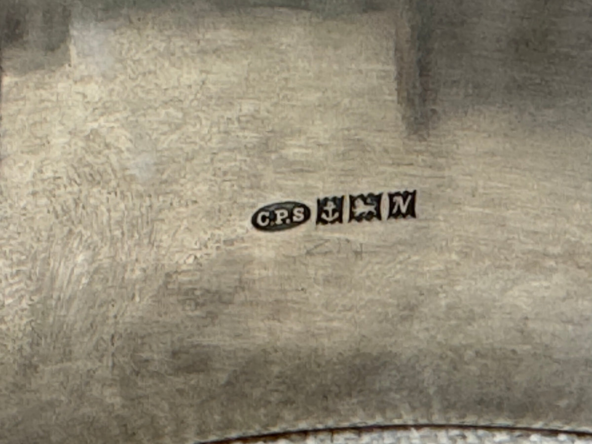 Thick Etched Sterling Silver Bangle Bracelet