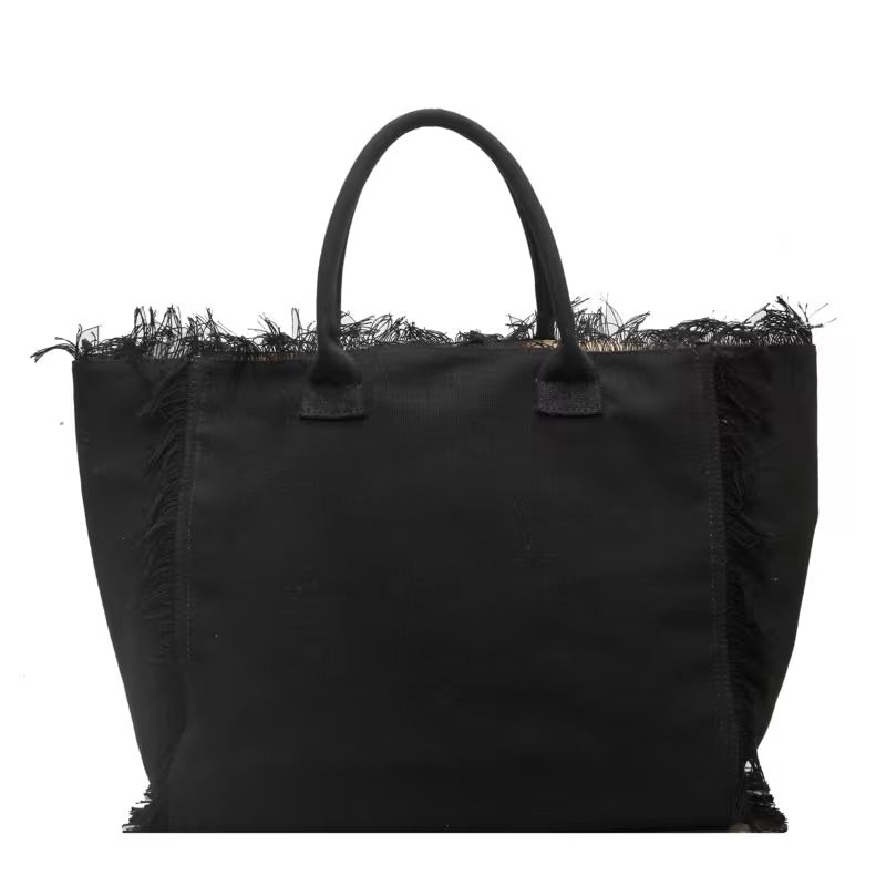 Canvas Tote with Fringe