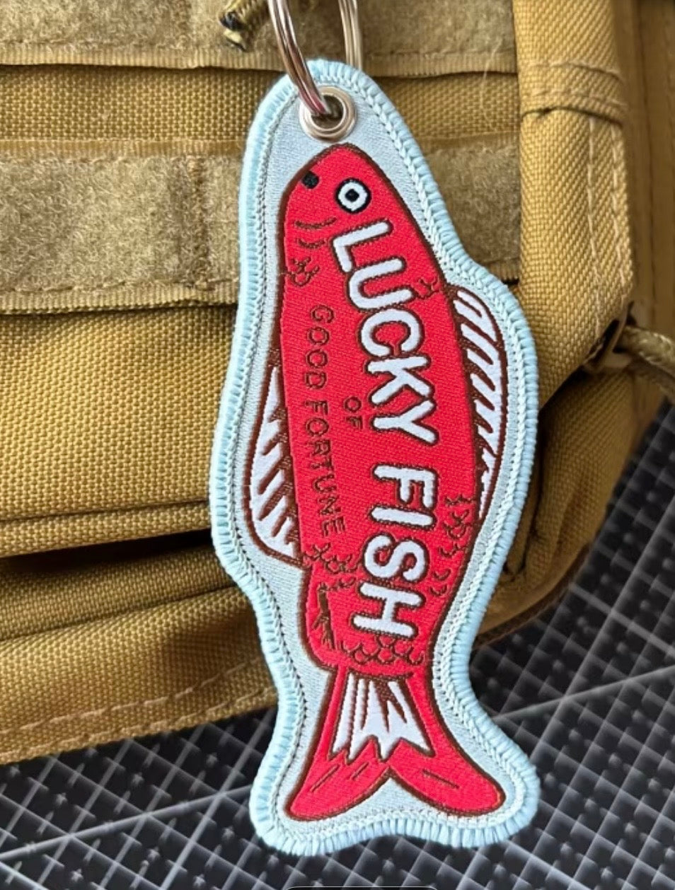 Lucky Fish Patch Bag Charm/Key Chain