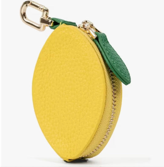 Leather Lemon Bag Charm/Coin Purse