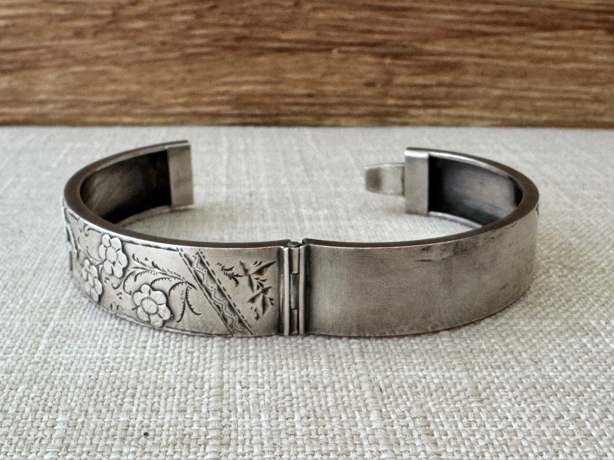 Vintage Sterling Silver 1890’s Horseshoe Bangle Bracelet